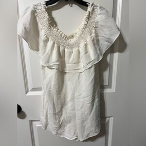 Cotton Candy LA Cream Smocked Romper Medium NWT